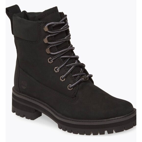 Womens Timberland Courmayeur Valley 6" Black Boots - Size 9 - Picture 2 of 15